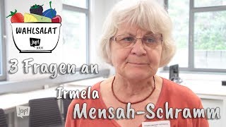 3 FRAGEN AN IRMELA MENSAH SCHRAMM  jup Wahlsalat 2017 [upl. by Joachima901]