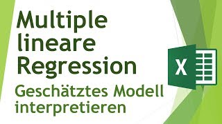 Multiple lineare Regression in Excel interpretieren  Daten analysieren in Excel 9 [upl. by Dorice]