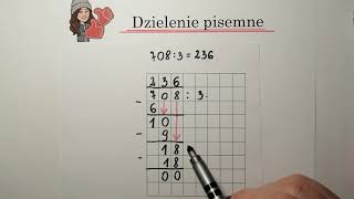 Dzielenie pisemne  klasa 4 [upl. by Teillo]