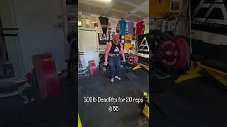 500 for 20 at 55 Years old strongman powerlifting nickbest [upl. by Relyuhcs]