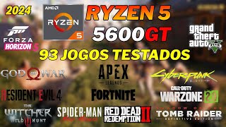 RYZEN 5 5600GT  93 JOGOS TESTADOS  16GB RAM [upl. by Airtened]