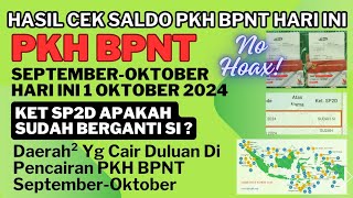 No Hoax Hasil Cek Saldo PKH BPNT Hari Ini 1 Oktober amp Daerah² Yang Cair Duluan [upl. by Noryb417]