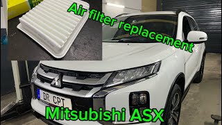 How to change air filter Mitsubishi ASX 20 luft filter wechseln [upl. by Letsirc]