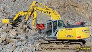 New Holland excavators in a quarry [upl. by Stoddard151]