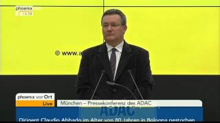 PK des ADAC zum Skandal um manipulierte Umfragezahlen am 20012014 [upl. by Rinna873]