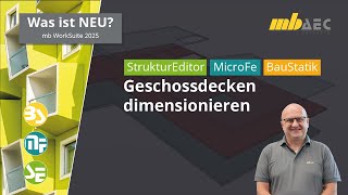 Geschossdecken dimensionieren Gebäude A B Einfache FiniteElementeModellierung mbinar 24S21 [upl. by Soirtemed]