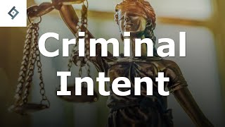 Intent  Criminal Law [upl. by Rasure319]