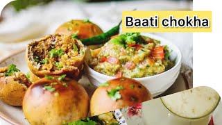 Baati chokha recipe  How to cook baati chokha😋🤤yummyfooddelicious [upl. by Morehouse121]