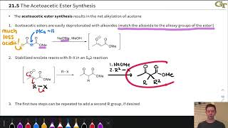 The Acetoacetic Ester Synthesis [upl. by Tsugua]