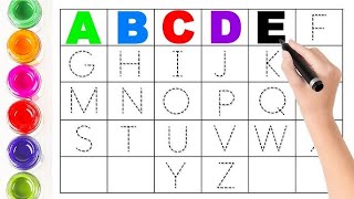 Collection of uppercase amp lowercase alphabet dotted lines ABCD alphabet writing alphabet song A Z [upl. by Krystalle691]