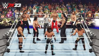 Undertaker V Roman Reigns V Seth Rollins V AJ V Drew McIntyre V Sami V Shinsuke Gameplay  WWE 2K23 [upl. by Baxter]