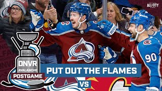 Nathan MacKinnon helps the Colorado Avalanche douse the Calgary Flames [upl. by Norvin]