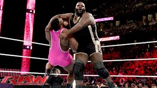 Mark Henry vs Big E Raw February 15 2016 [upl. by Ecinreb317]