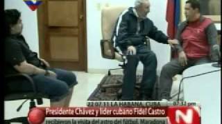 Chavez y Maradona con Fidel [upl. by Nomolos]