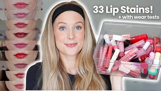 I Tried 33 of the Most Popular Lip Stains amp Tints And Found The Best Ultimate Lip Stain Showdown [upl. by Galatea489]