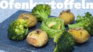 Ofenkartoffeln mit einer Avocadorose und Brokkoli  Vegane Rezepte [upl. by Ynohtnaeoj]