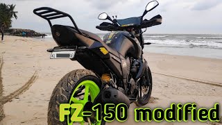 STUNT MODIFIED YAMAHA FZ150  HIMALAYAN CARRIER IN YAMAHA FZ150  yamaha fz150 modifications [upl. by Tallbot]