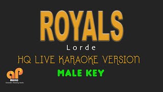 ROYALS  Lorde MALE KEY HQ KARAOKE VERSION [upl. by Eerdua470]