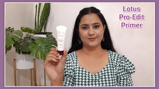 Lotus Makeup Proedit Silk Touch Luminizing Primer review in hindi vishakhavyassharma lotus [upl. by Ahsi]