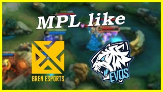 This Teamfight between BREN MDL amp EVOS MDL in ESL [upl. by Mcgray]