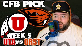 Utah vs Oregon State Picks  College Football Week 5 Predictions  The Sauce Network  Kyle Kirms [upl. by Otero]