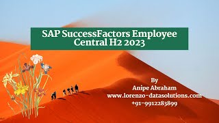 SAP SuccessFactors Employee Central H2 2023 successfactors [upl. by Conlen]