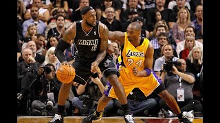 KOBE BRYANT ALL DEFENSIVE PLAYS AGAINST LEBRON JAMES [upl. by Aicenad]