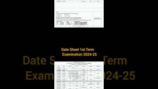 Date Sheet 1st Term Examination for 202425 datesheet2024 1stterm garrisonwithHaiqa [upl. by Donetta]