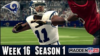 Madden 25 Rams Connected Franchise  Week 16 vs Buccaneers Josh Freeman Starts  Season 1 [upl. by Cousin]