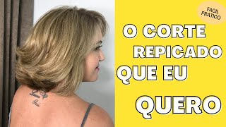 Corte de Cabelo Feminino Repicado [upl. by Aihk]