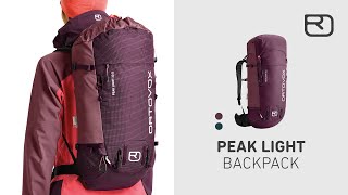 PEAK LIGHT high alpine touring backpack English  ORTOVOX [upl. by Esalb]