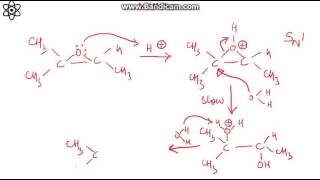 Epoxide ring opening in acid and basic media [upl. by Etnasa]