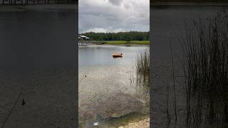 Stranger falls asleep on mini boat on lake 😱 shorts [upl. by Kanya]