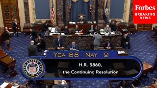 BREAKING NEWS Senate Passes Continuing Resolution To Fund Government For 45 Days Averting Shutdown [upl. by Airdnat523]