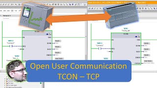 TIA Portal Open User Communication using TCON  TCP  PLCPLC Communication [upl. by Ytsirhk767]