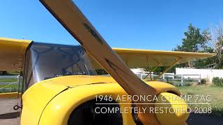 1946 Aeronca Champ 7AC  SOLD [upl. by Anaderol]