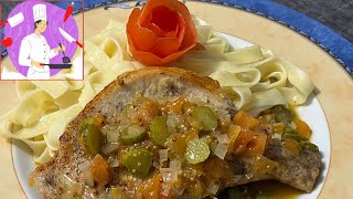 Recette Facile de Côte de Porc Sauce Charcutière [upl. by Mannes]