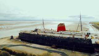 Talacre Beach amp Shipwreck Shot On The Dji Air 2s [upl. by Joselow532]