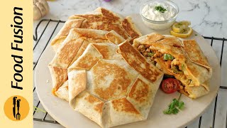 Chicken Fajita Crunch Wraps Recipe by Food Fusion [upl. by Aivyls492]