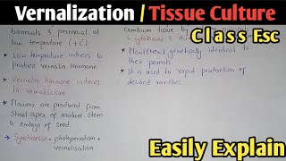 Vernalization  Tissue Culturing  Class 12 Biology [upl. by Annodahs]