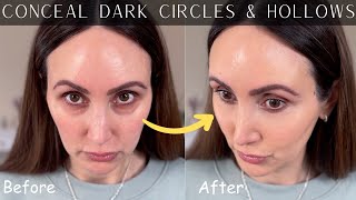 How to CONCEAL Under EYE HOLLOWS amp DARK CIRCLES A Simple Tutorial Using Minimal Product [upl. by Torie]