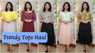 Trendy Tops Haul 💃  Tokyo Talkies amp Sassafrass [upl. by Carver]