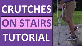 How to Go Up and Down Stairs on Crutches Nursing NCLEX Review [upl. by Godfrey]