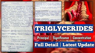 What is Triglycerides in hindi  Principal of Triglycerides  Triglycerides in biochemistry [upl. by Alban227]