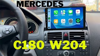 MERCEDES C180 W204 9 İNÇ ANDROİD MULTİMEDYA SİSTEMİ  mercedes carplay mercedesw204 [upl. by Land391]