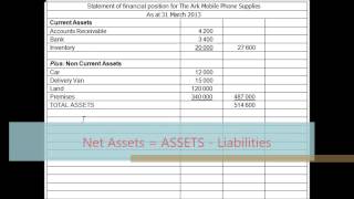 Statements of Financial Position [upl. by Aneekahs]