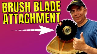 Stihl Trimmer Brush Blade Installation  EASY Attachment [upl. by Ydaj]