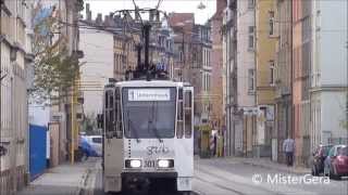 Führerstandsmitfahrt Geraer Straßenbahn  Linie 1 [upl. by Agneta]