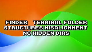 Exploring Folder Structure Discrepancies Finder vs Terminal  No Hidden Directories [upl. by Iatnohs]