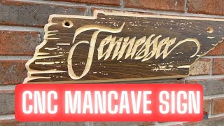 Making a Rustic Tennessee shaped sign  CNC Project [upl. by Ardnac998]